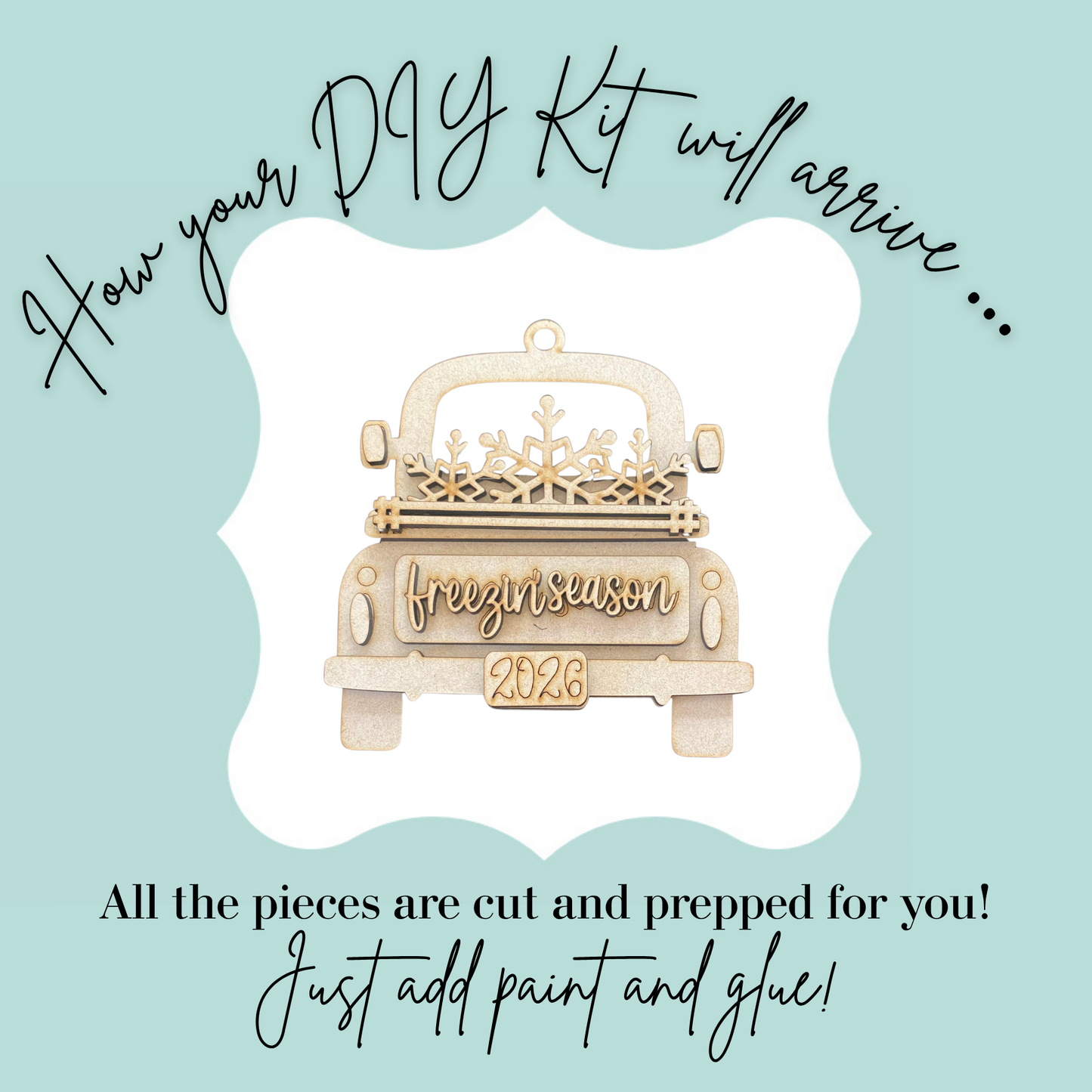Freezin’ Season Truck DIY Ornament/Gift Card Holder