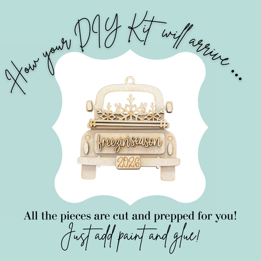 Freezin’ Season Truck DIY Ornament/Gift Card Holder