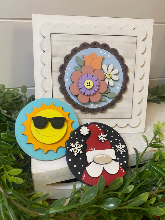Jolly Gnome Santa 3” Round DIY Kit