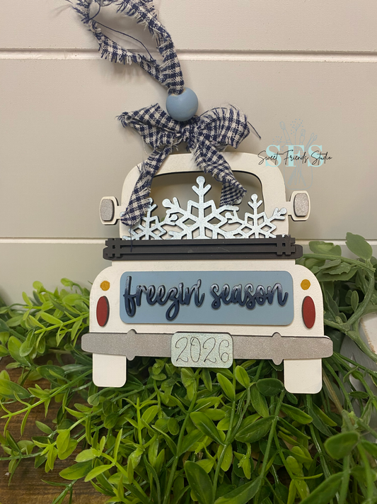 Freezin’ Season Truck DIY Ornament/Gift Card Holder