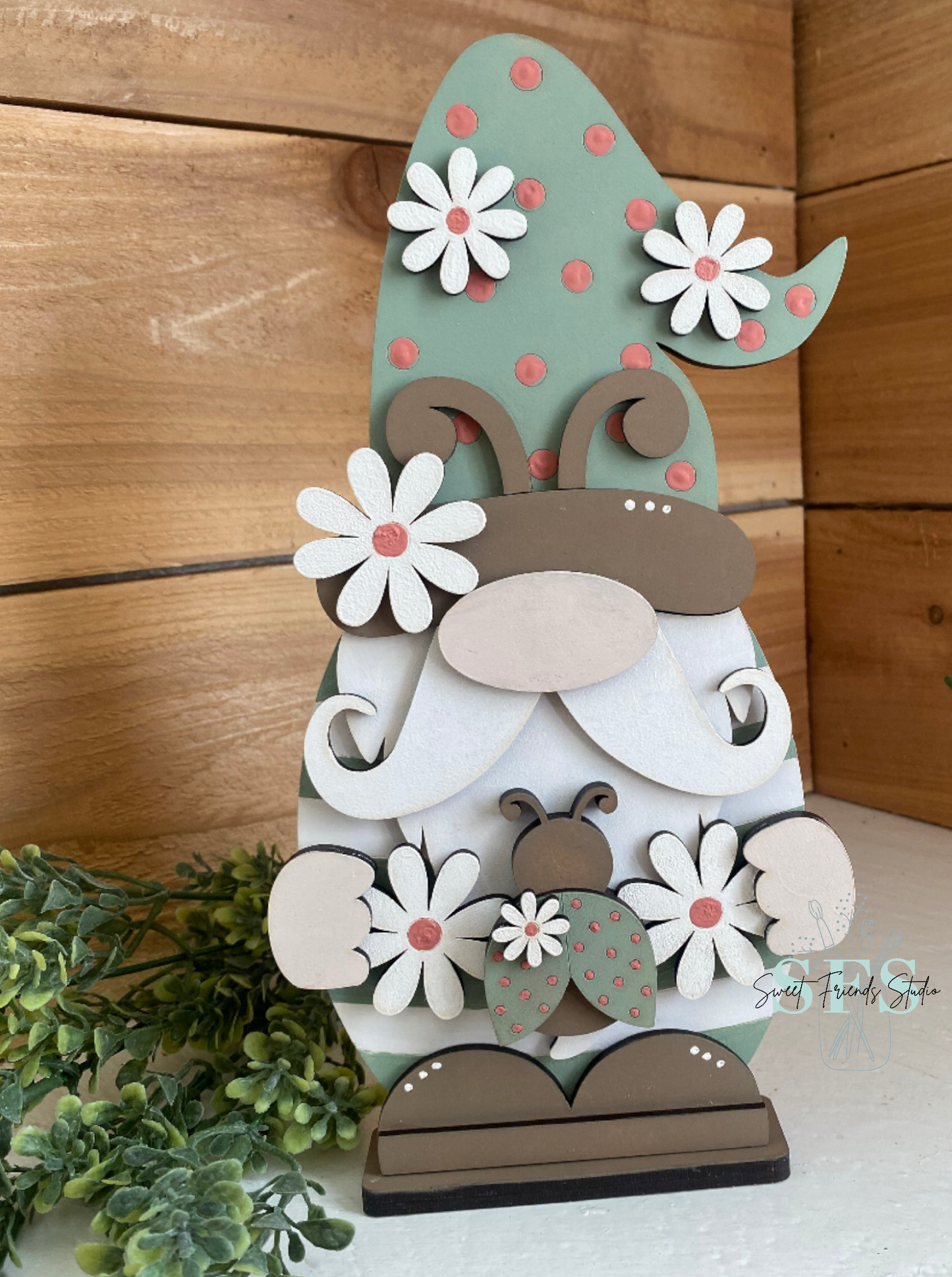 Spring Ladybug Gnome Shelf Sitter DIY Kit