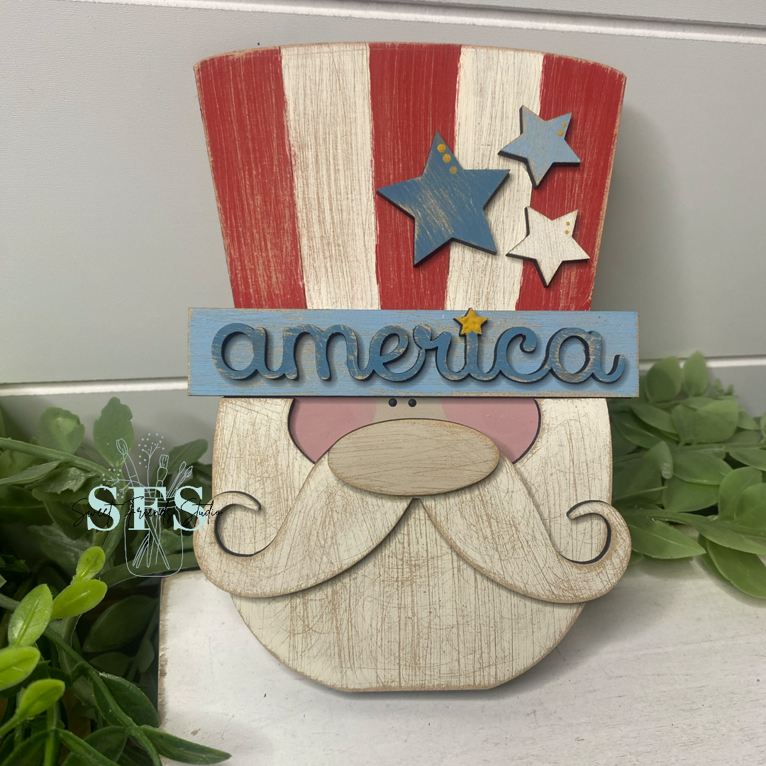 Patriotic Gnome Shelf Sitter DIY Kit