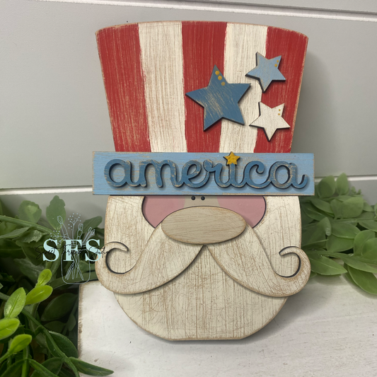 Patriotic Gnome Shelf Sitter DIY Kit