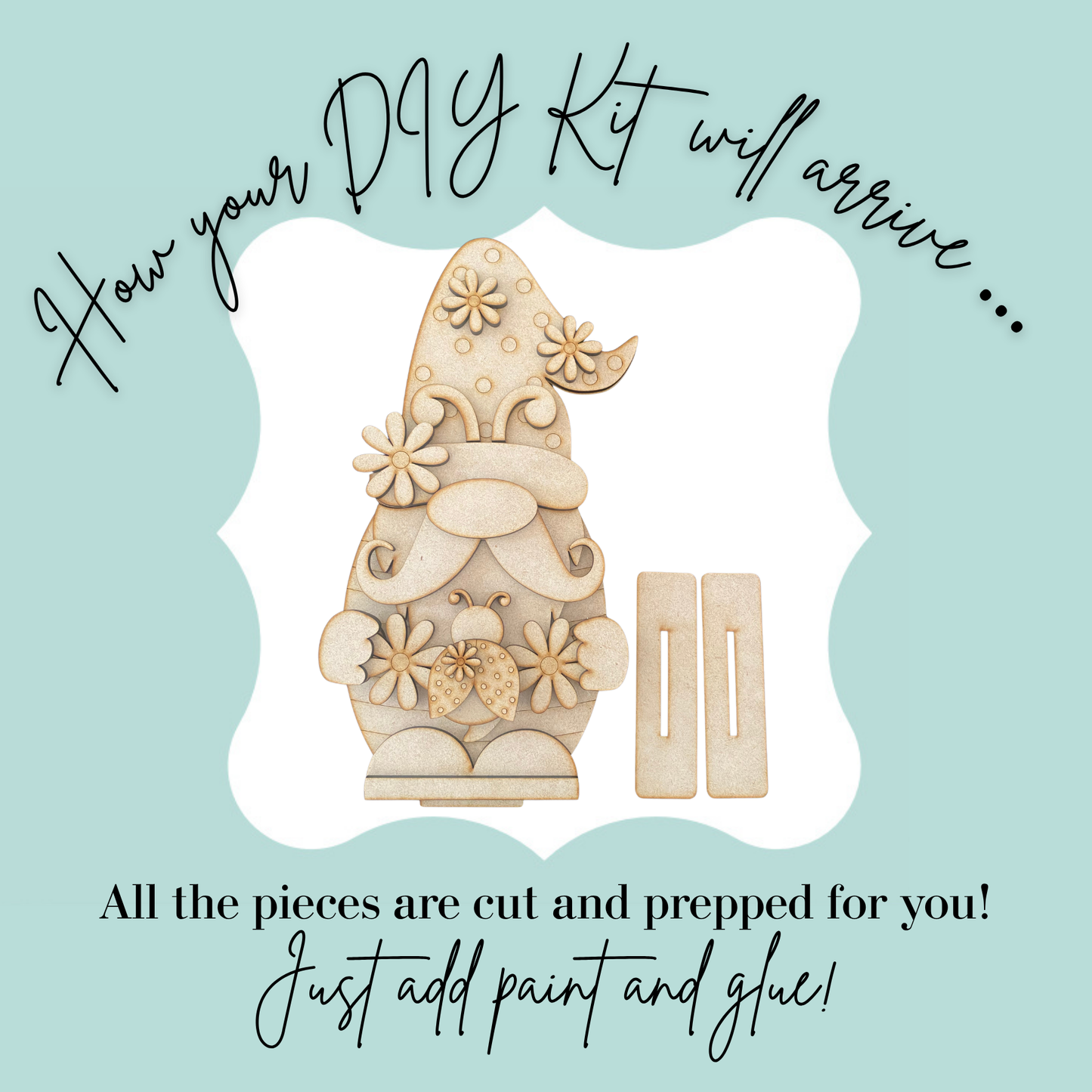 Spring Ladybug Gnome Shelf Sitter DIY Kit
