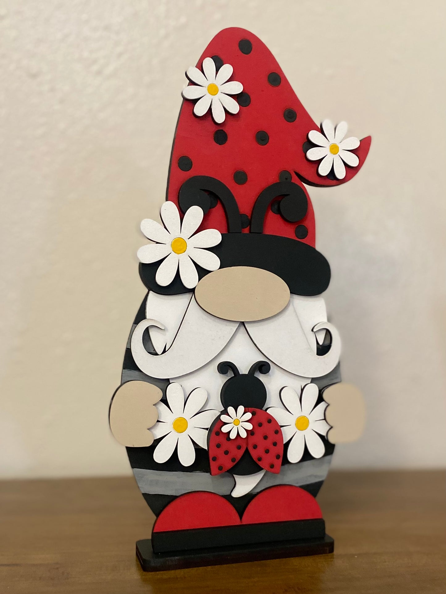 Spring Ladybug Gnome Shelf Sitter DIY Kit